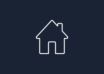 Home icon. House symbol illustration vector to be used in web applications. House flat pictogram isolated. Stay home. Line icon representing house for web site or digital apps. 