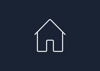 Home icon. House symbol illustration vector to be used in web applications. House flat pictogram isolated. Stay home. Line icon representing house for web site or digital apps. 