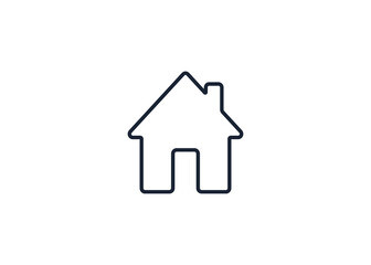 Fototapeta na wymiar Home icon. House symbol illustration vector to be used in web applications. House flat pictogram isolated. Stay home. Line icon representing house for web site or digital apps. 