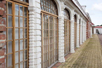 Building in Petergof City with Peter House in main Focus