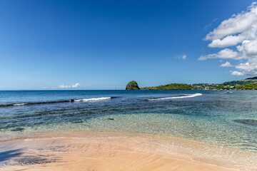 Saint Vincent and the Grenadines, Fort Duvernette and Young Island  view from Blue Lagoon