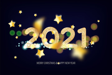 2021 Happy New Year tradicional lettering text