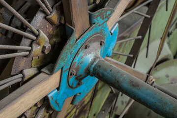 detail of old agricultural machinery