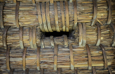detail of a historic bee hive
