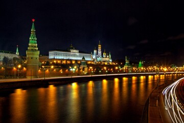Kremlin at night, Moscow Russia 