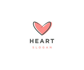 Heart logo design vector template