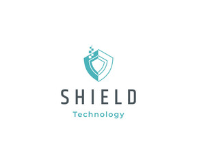Abstract shield logo icon design template