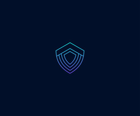 Naklejka premium Abstract shield logo icon design template