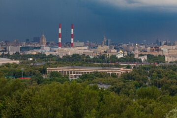 View of Moscow from the observation deck on the Sparrow HillsView of Moscow from the observation deck on the Sparrow Hills