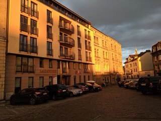 Fototapeta na wymiar sunset in Krakow