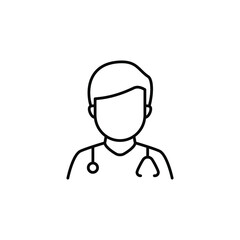 Doctor icon design isolated on white background. Vector
