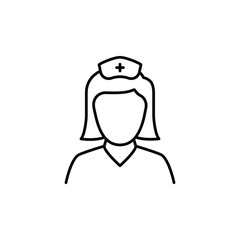 Nurse icon design isolated on white background. Vector