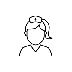 Nurse icon design isolated on white background. Vector