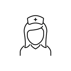 Nurse icon design isolated on white background. Vector