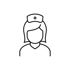 Nurse icon design isolated on white background. Vector