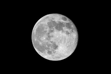 full moon in the night sky