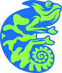 Colorful chameleon Simple Design