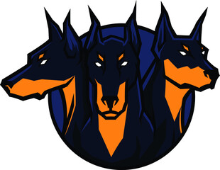 Three-headed dog Cerberus