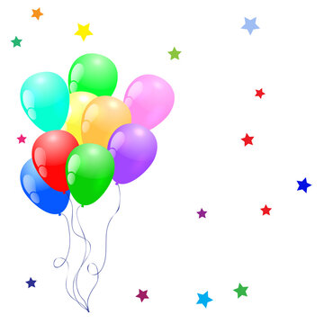 Vector party background with baloons