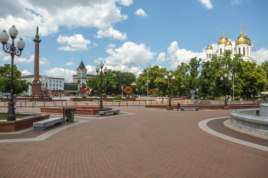 Kaliningrad-Russia-June 25, 2020: Victory square in Kaliningrad