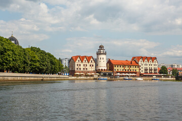 Kaliningrad-Russia-June 25, 2020: District fishing village in Kaliningrad