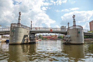 Kaliningrad-Russia-June 25, 2020: Jubilee bridge in Kaliningrad.