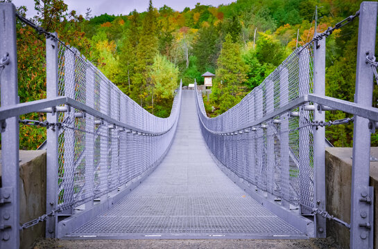 Ranney Gorge suspension bridge in Campbellford, Ontario, Canada
