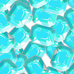 3D Cristal Background Fashion Pattern Seamless