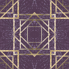 Gold Geometric Background Pattern Seamless
