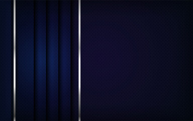 Luxury navy and silver lines combinations background design.