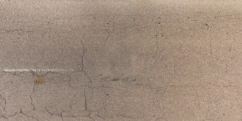 view from above on texture of asphalt road