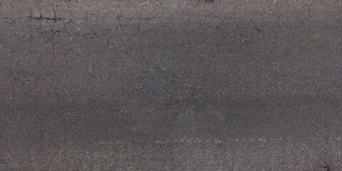 view from above on texture of asphalt road