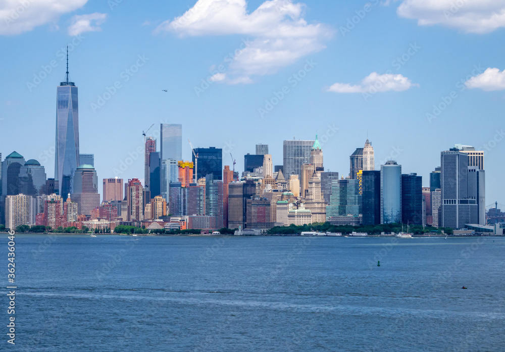 Poster tight view of downtown Manhattan, New York USA