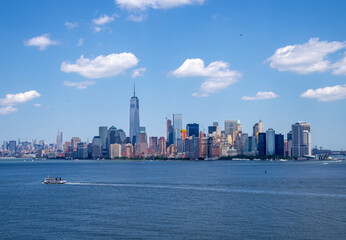 Fototapeta premium Panoramic view of downtown Manhattan, New York USA