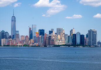 Fototapeta na wymiar tight view of downtown Manhattan, New York USA