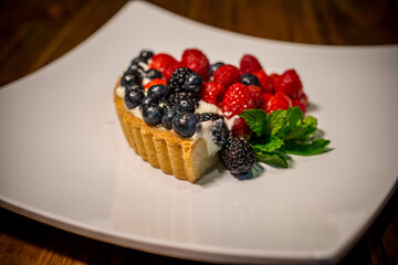 Slice of Home Made Berry Tart