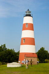 Sapelo Island, Georgia - 10/22/2005: Sapelo Island Light Station.  It is a lighthouse in Georgia, near the southern tip of Sapelo Island. It is the nation's second-oldest brick lighthouse in the US.