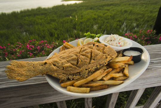 Fried Flounder Dinner