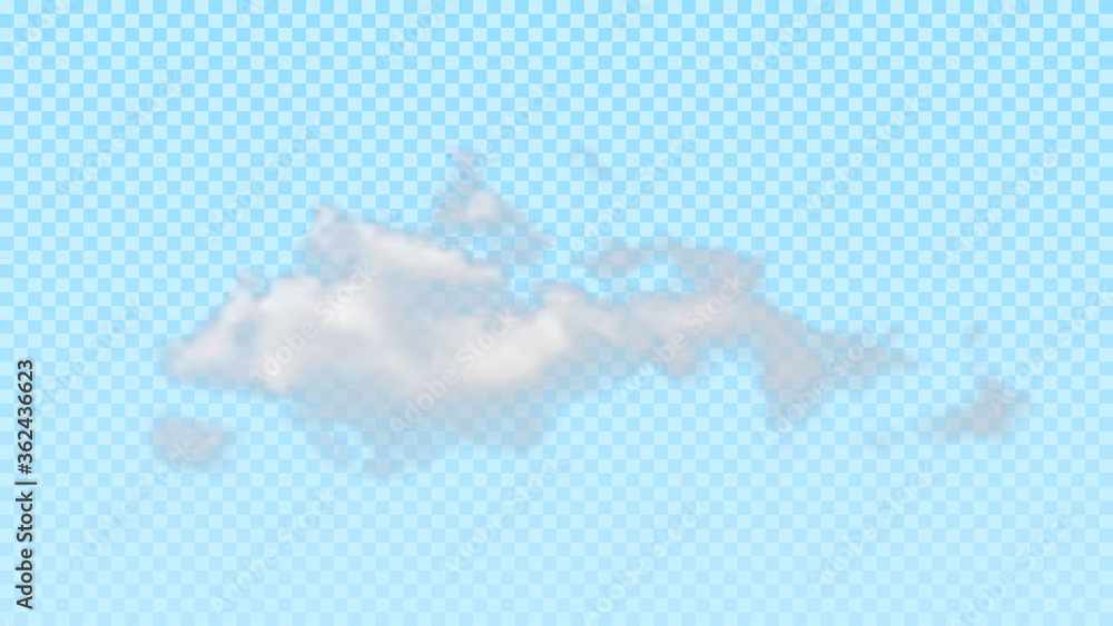 Poster isolated realistic cloud on transparent background