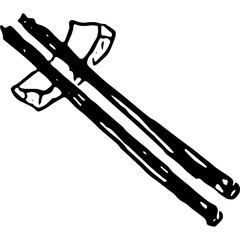 hand drawn vector of chopsticks