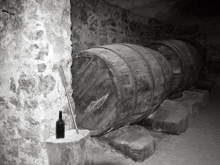 Interior detail of a typical urban warehouse in Aranda de Duero, Burgos.