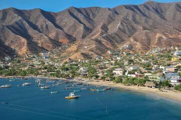 Taganga from mirador, Santa Marta,Colombia
