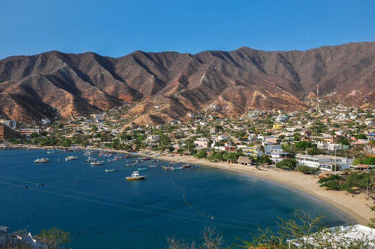 view of Taganga, Santa Marta,Colombia
