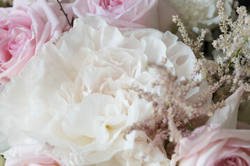 Beautiful fresh flower bouquet close up