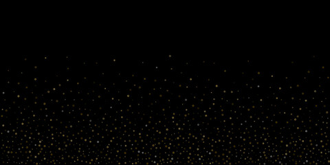 Gold Glitter Stars. Luxury Shiny Confetti.