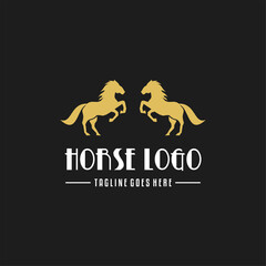 Two Standing horse logo designs, good for mascot