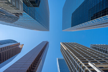 Obraz na płótnie Canvas Skyscrapers in the city of Calgary, Alberta Canada. 