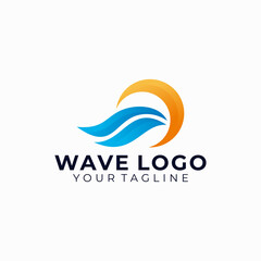 wave logo icon vector isolated