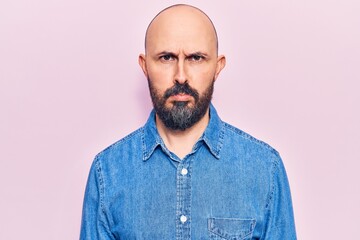 Young handsome man wearing casual clothes depressed and worry for distress, crying angry and afraid. sad expression.