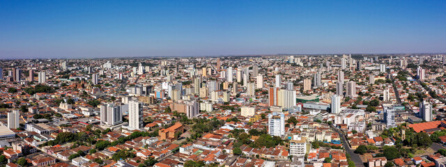 City of Uberaba, State of Minas Gerais, Brazil. Aerial view. July 2020.